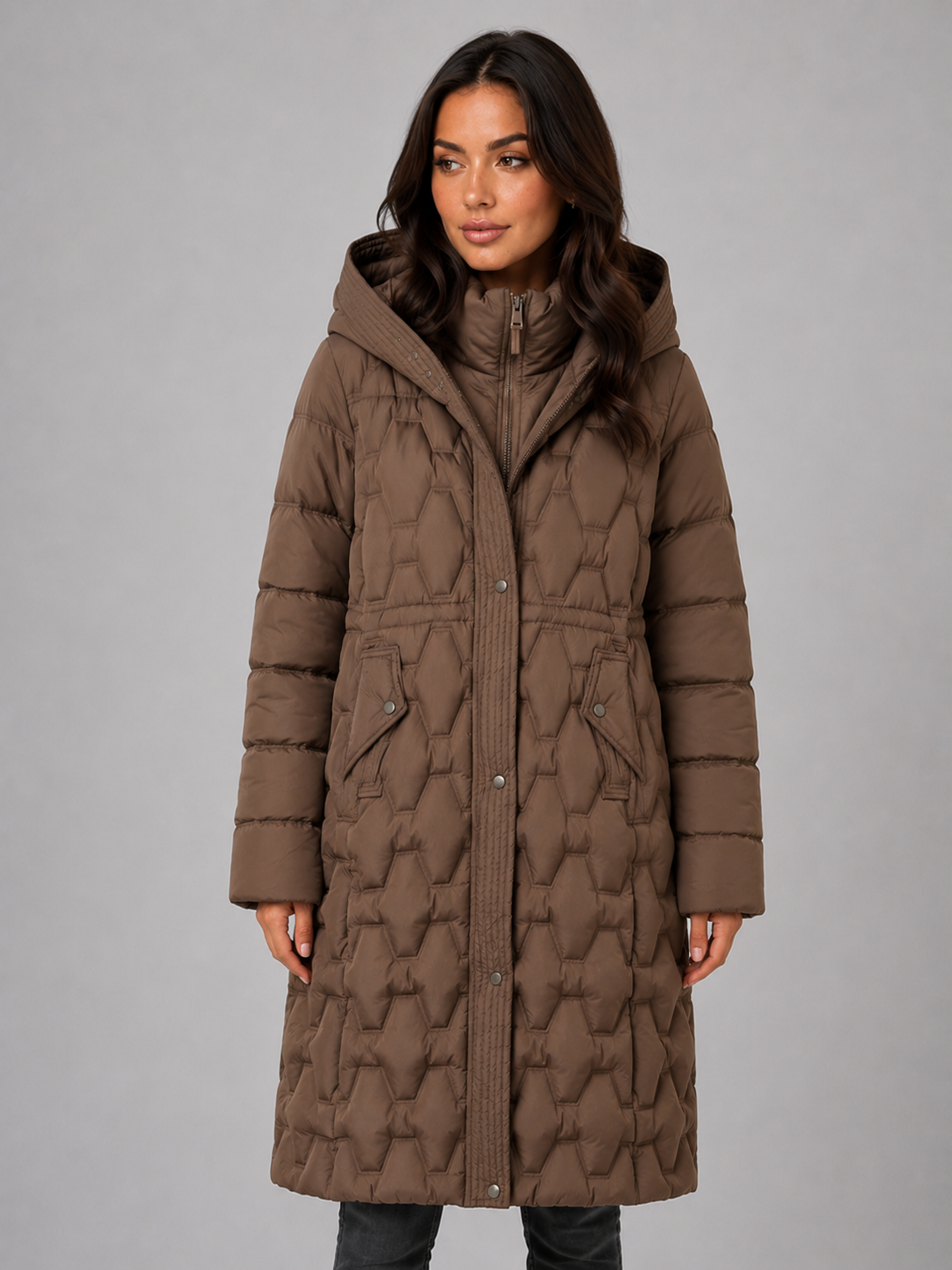 Puffer Jacket in Brown
