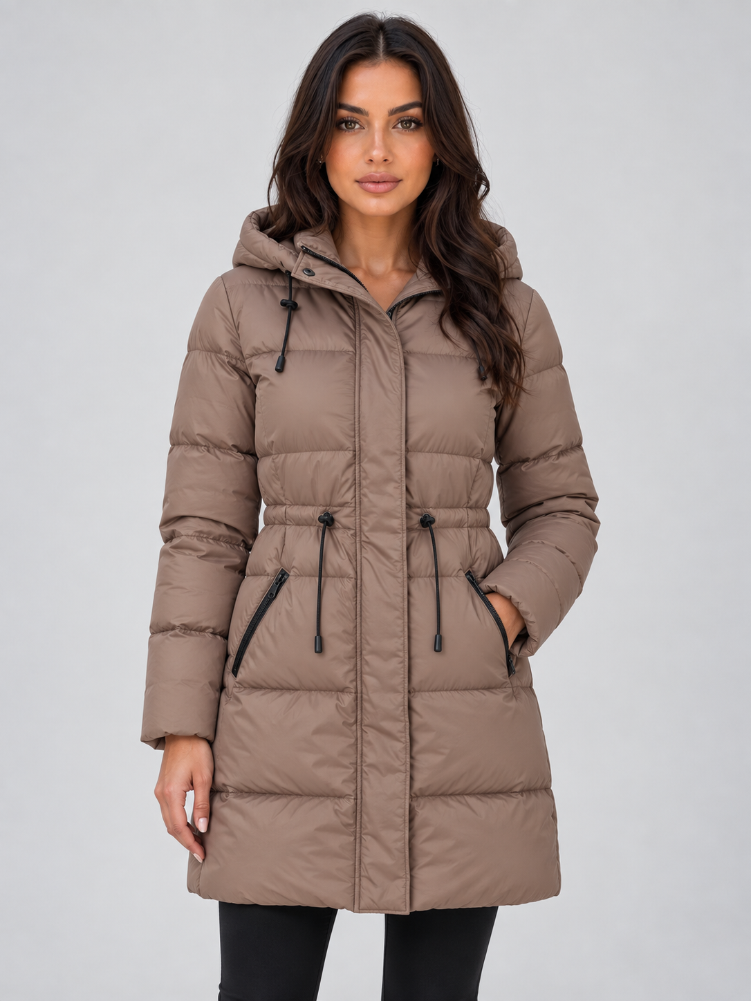 Puffer Jacket in Brown