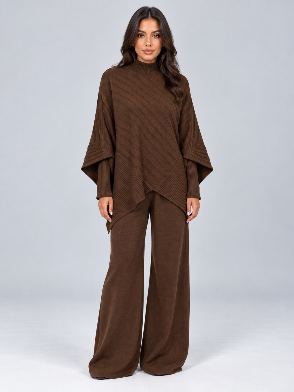 Sweater And Trousers Co-Ord Set in Brown