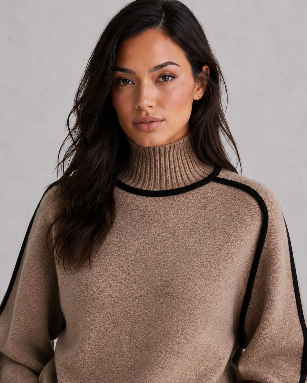 Turtleneck Sweater in Brown
