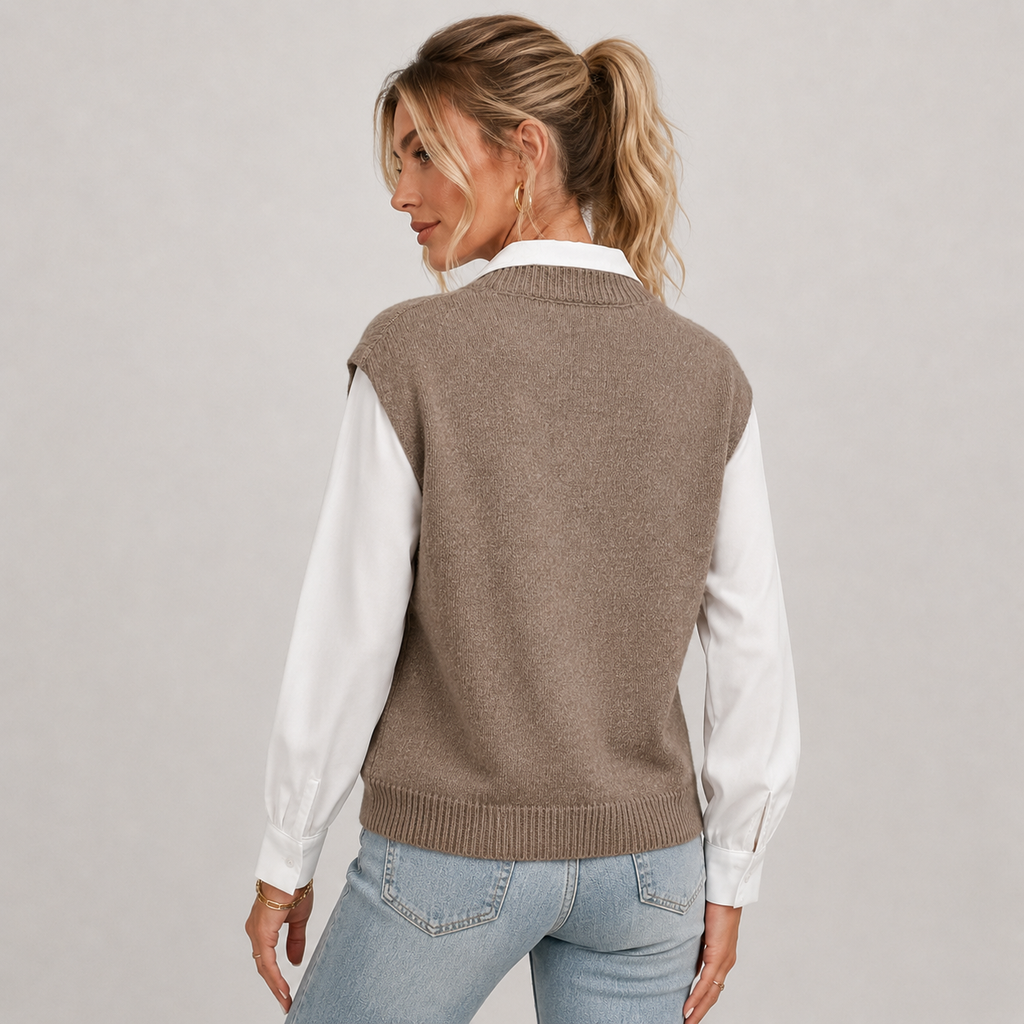 Sweater Vest in Brown