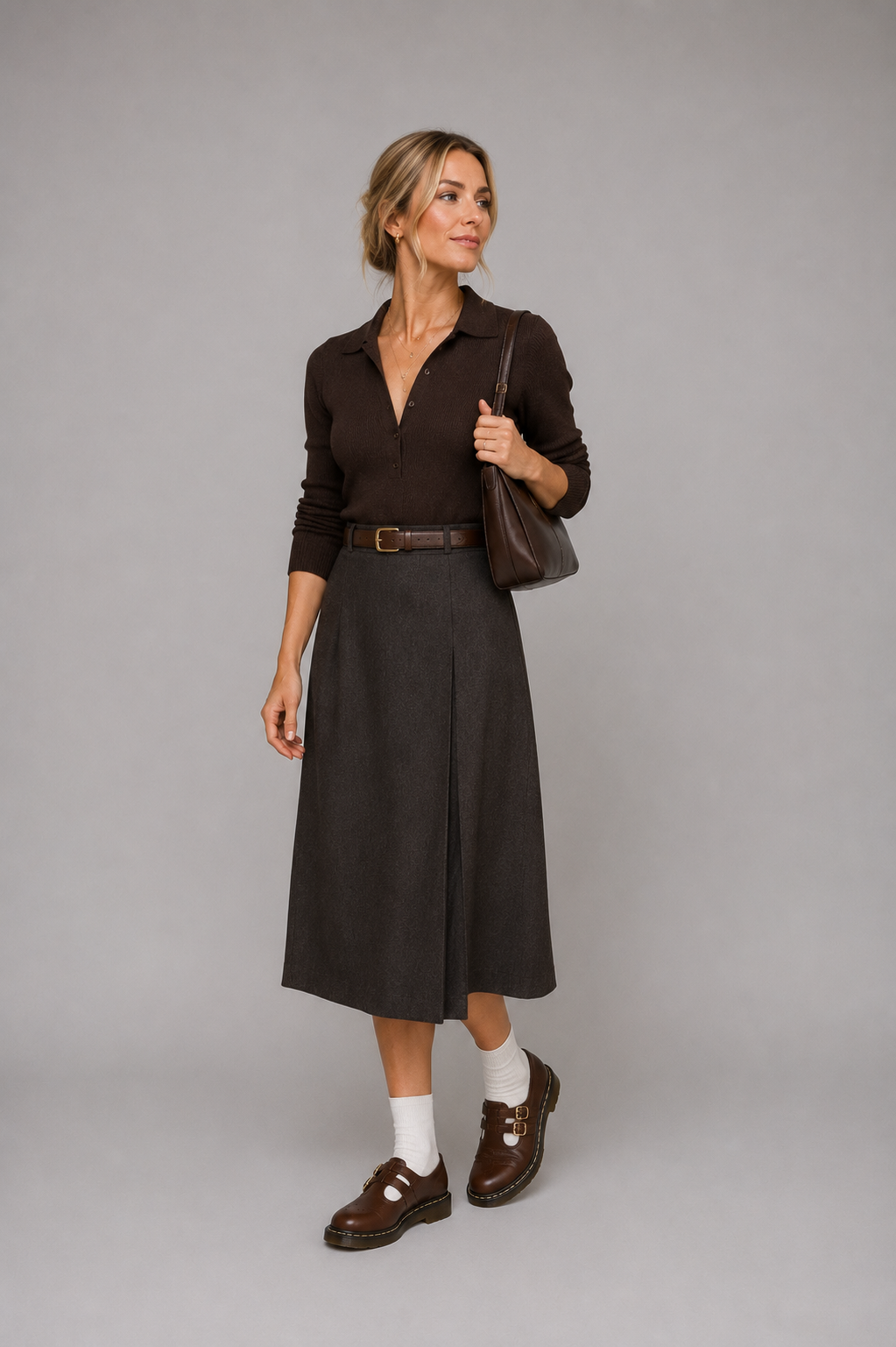 Mary Jane Shoes in Brown