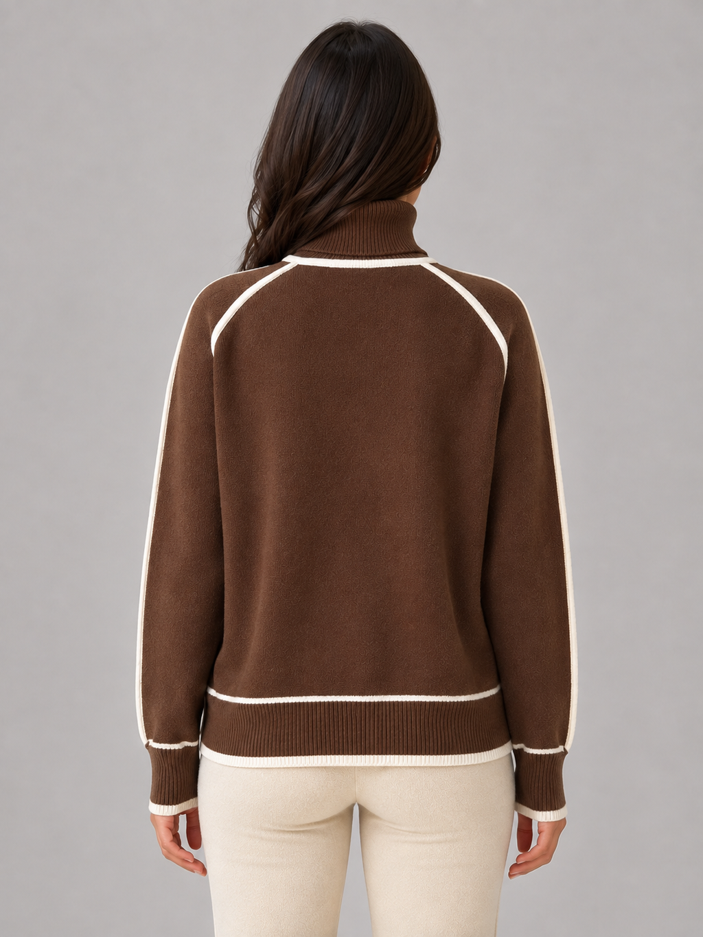 Turtleneck Sweater in Brown