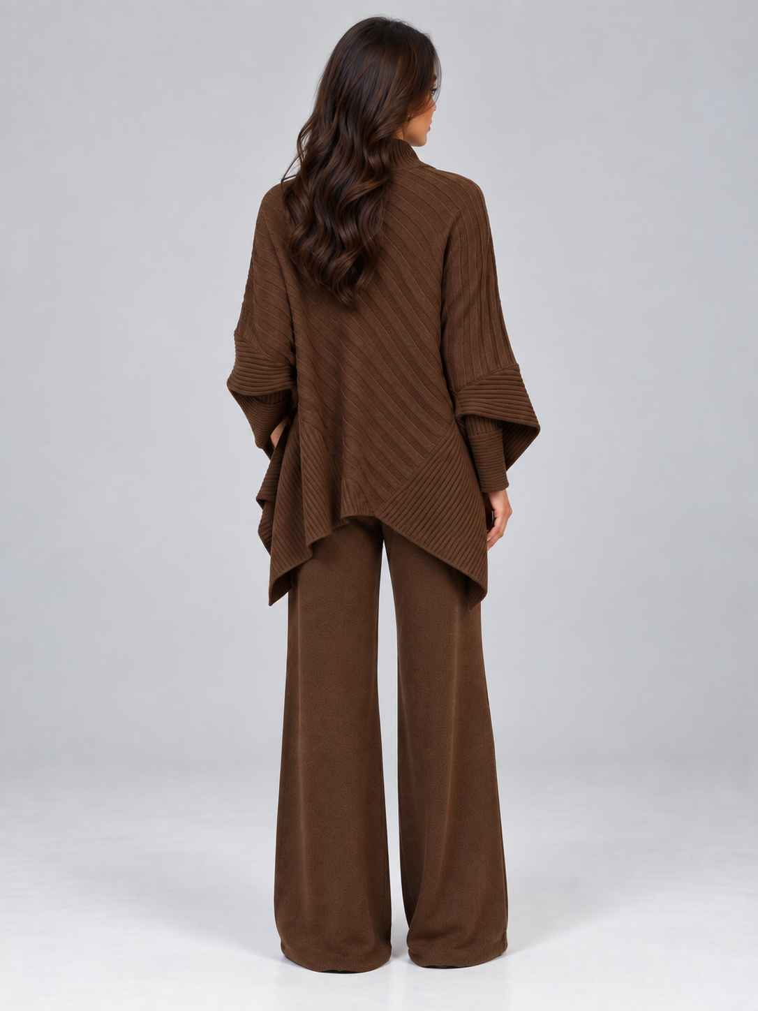 Sweater And Trousers Co-Ord Set in Brown