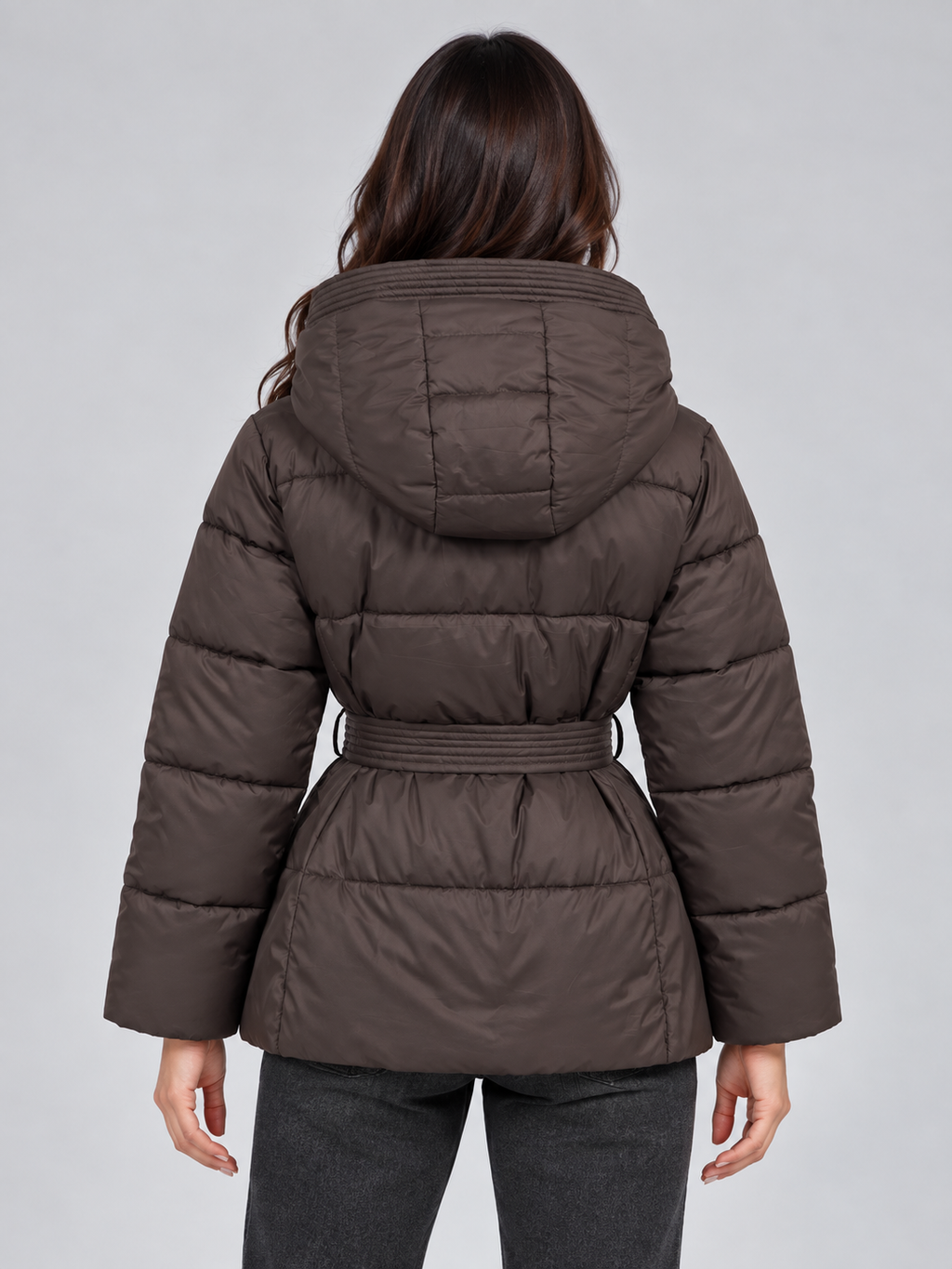 Puffer Jacket in Brown