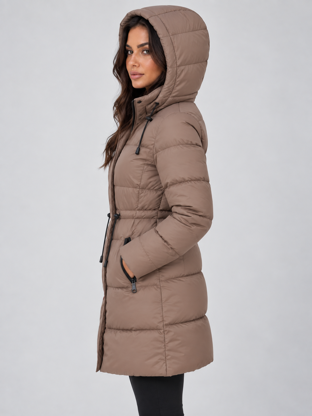 Puffer Jacket in Brown
