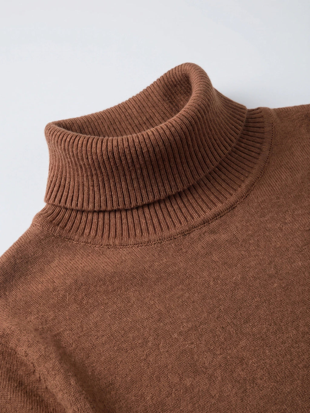 Men's Turtleneck Sweater in Brown