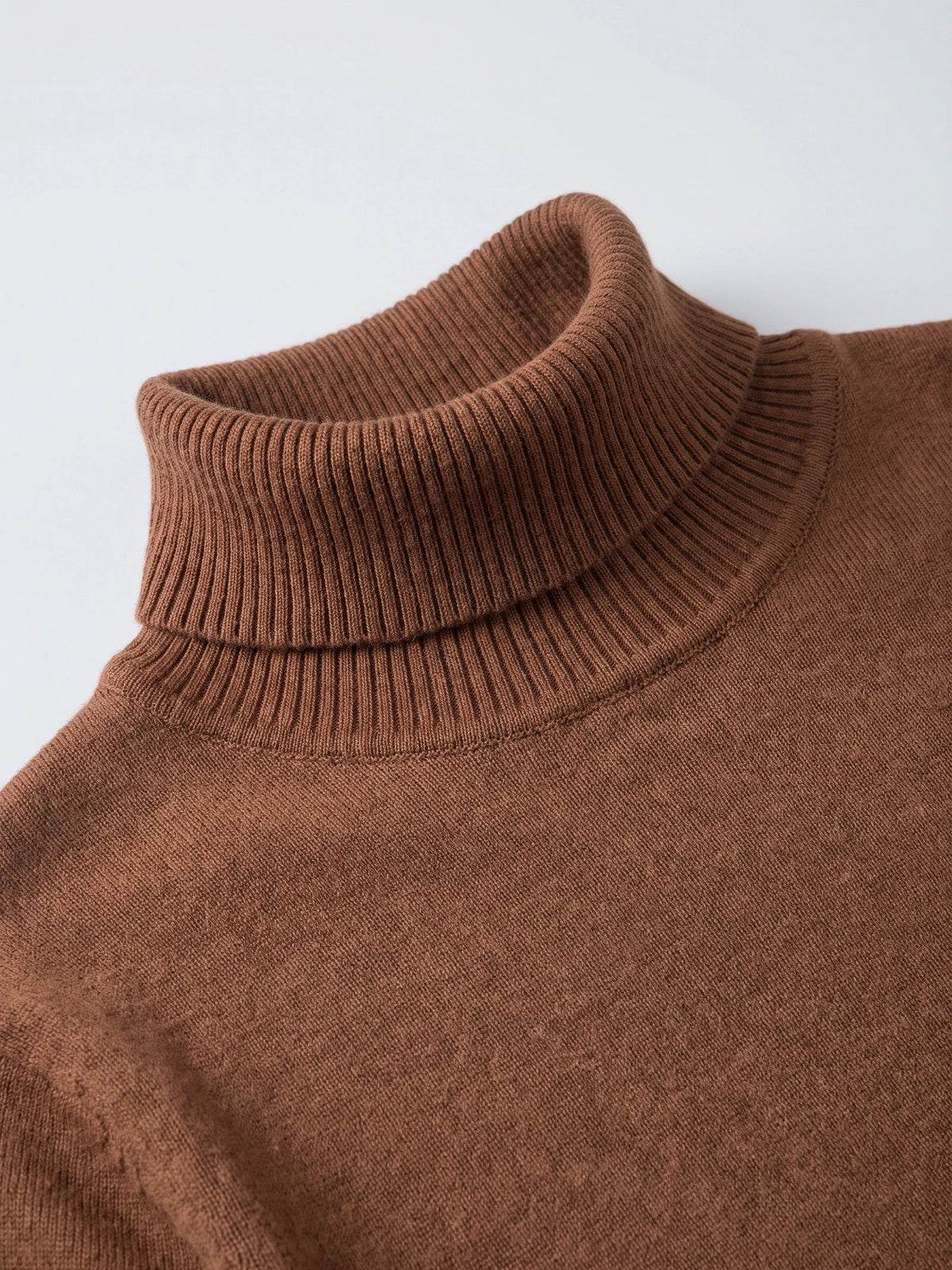 Men's Turtleneck Sweater in Brown
