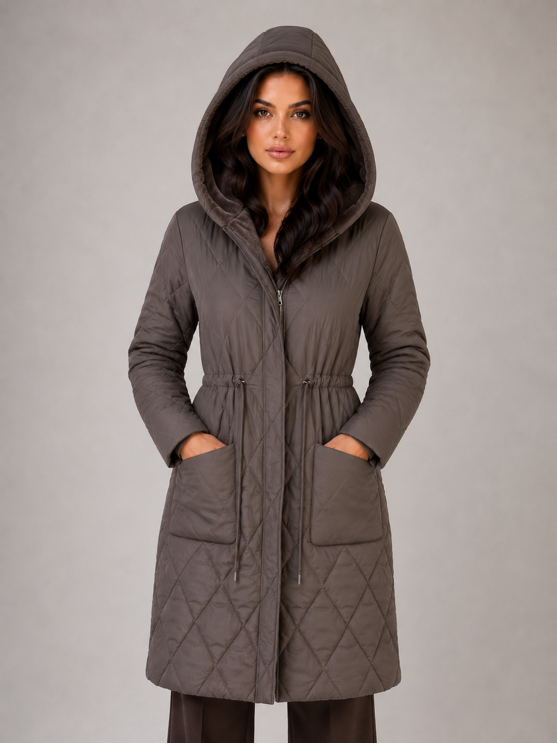 Puffer Jacket in Brown