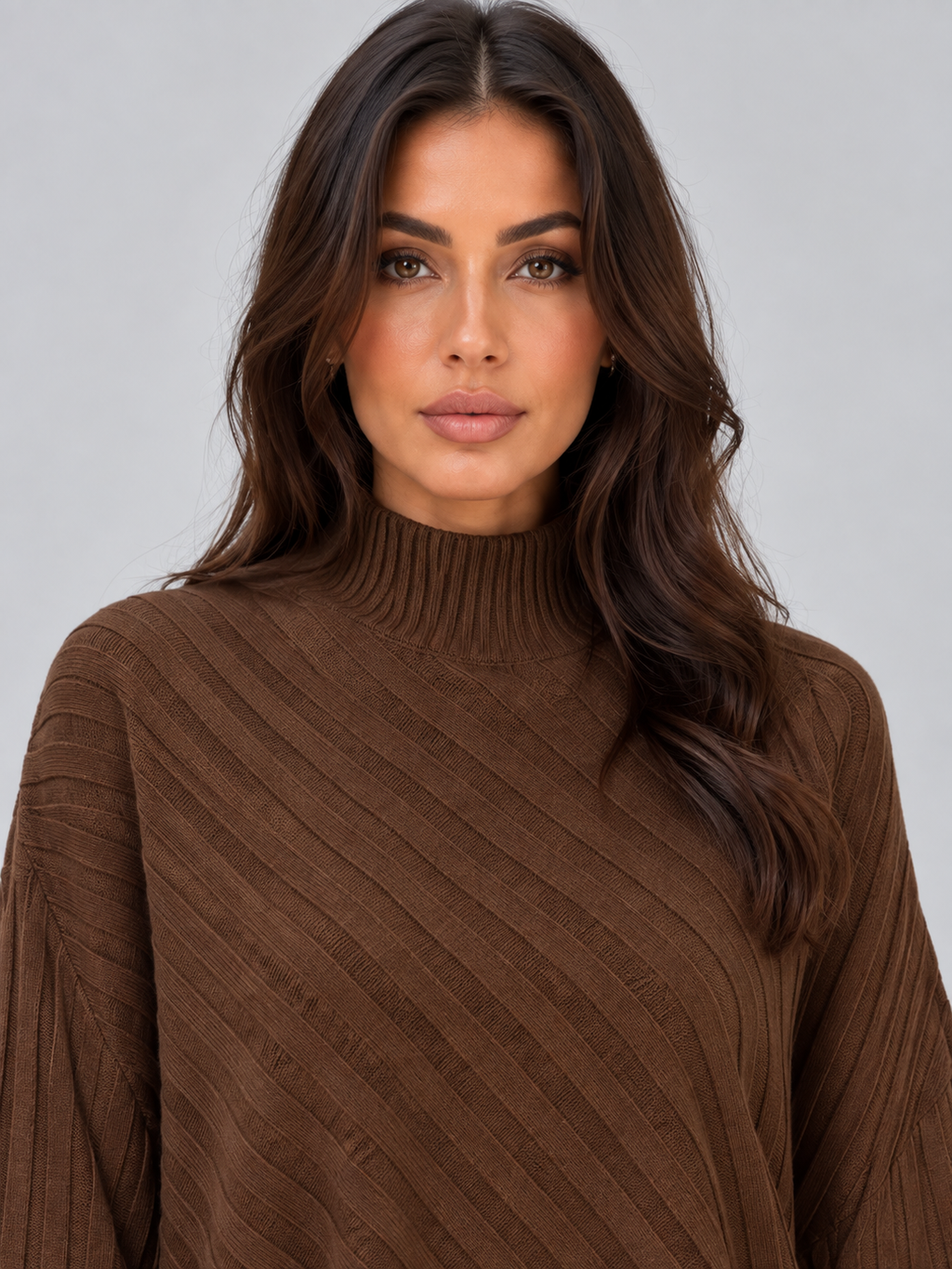 Sweater And Trousers Co-Ord Set in Brown