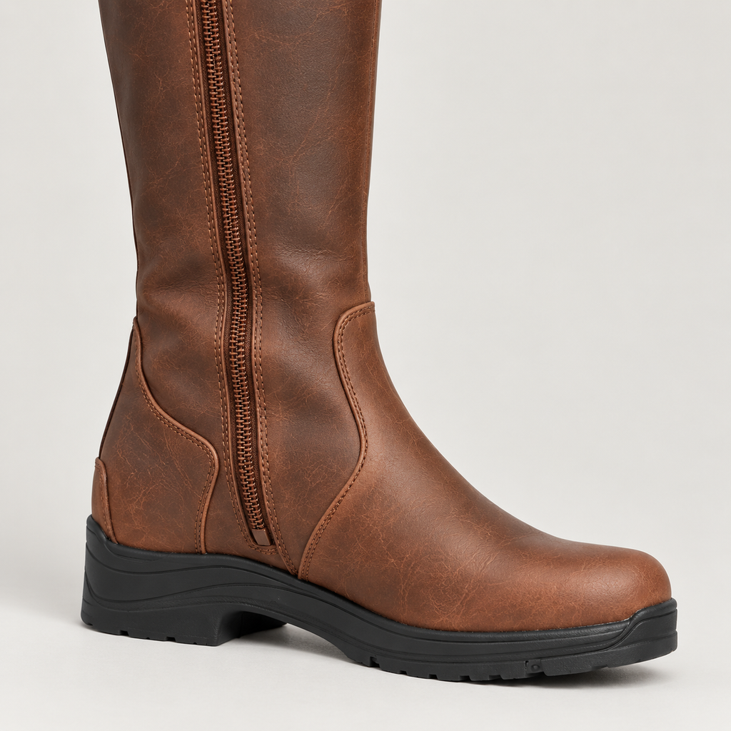 Knee-High Boots in Brown