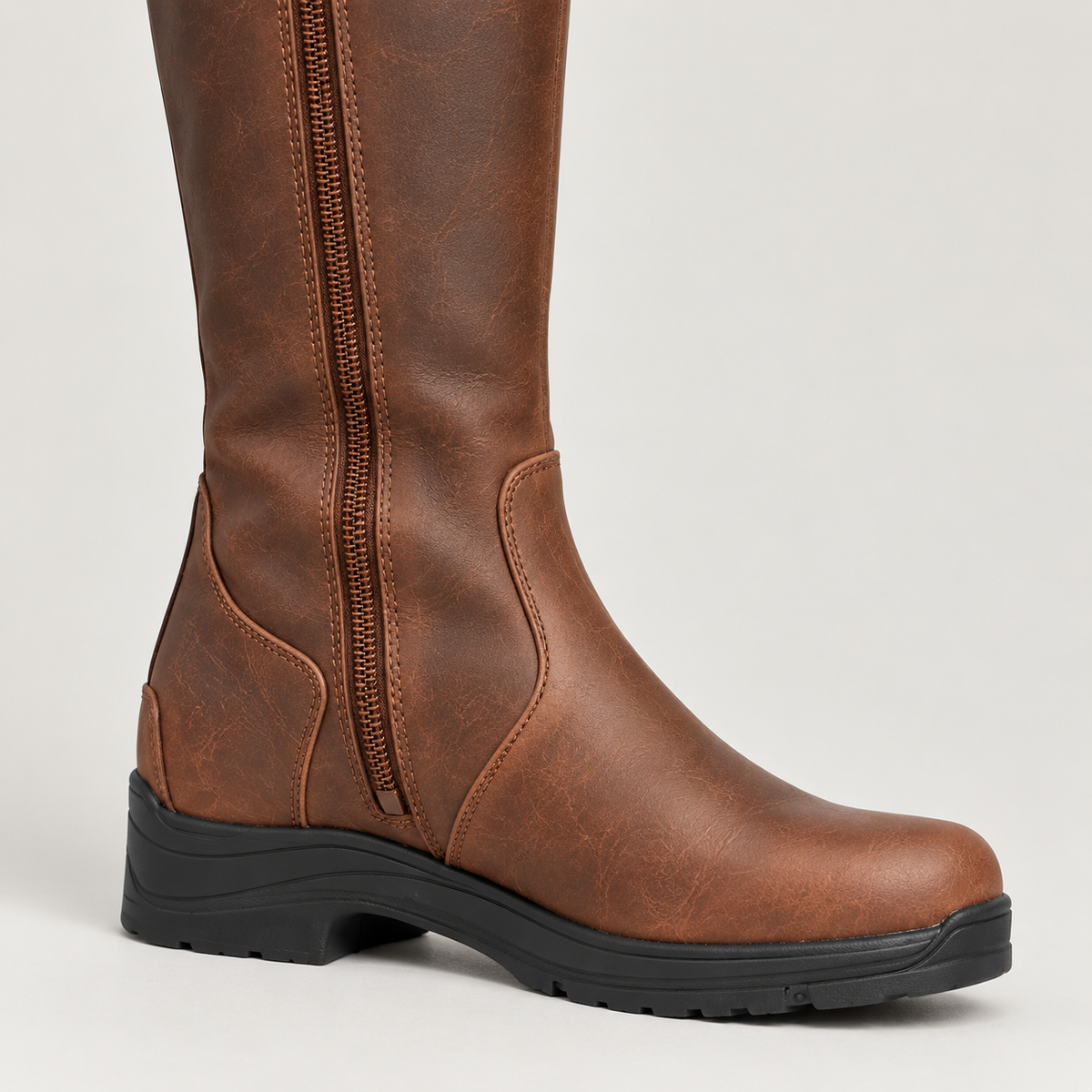 Knee-High Boots in Brown