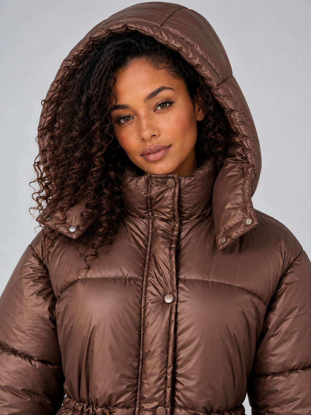 Puffer Jacket in Brown