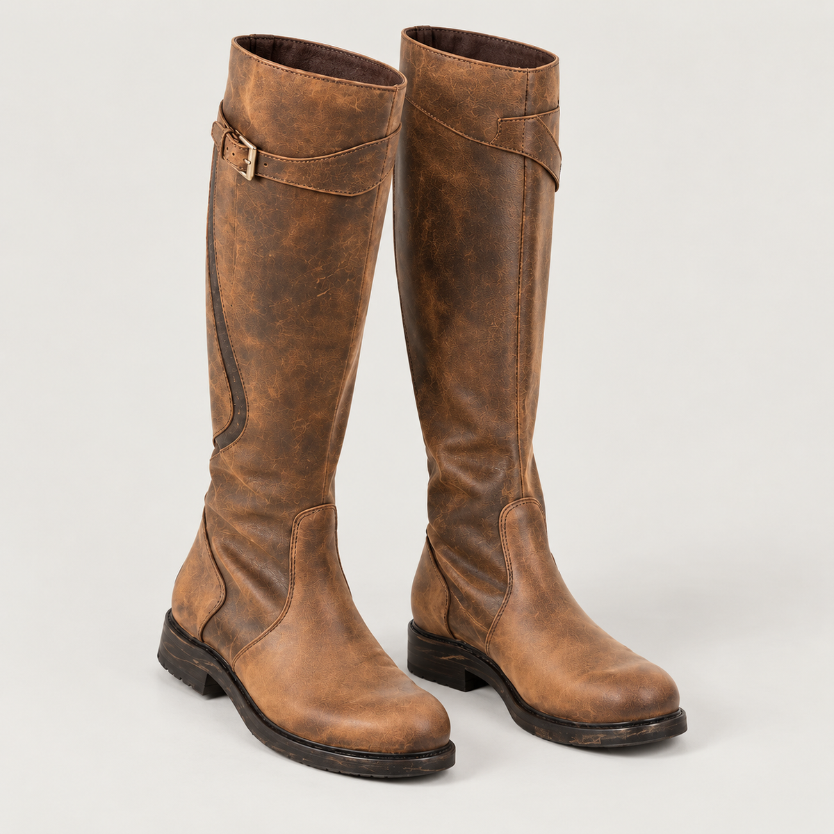 Knee-High Boots in Brown
