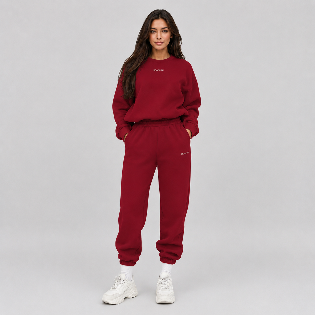 Sweatshirt in Burgundy