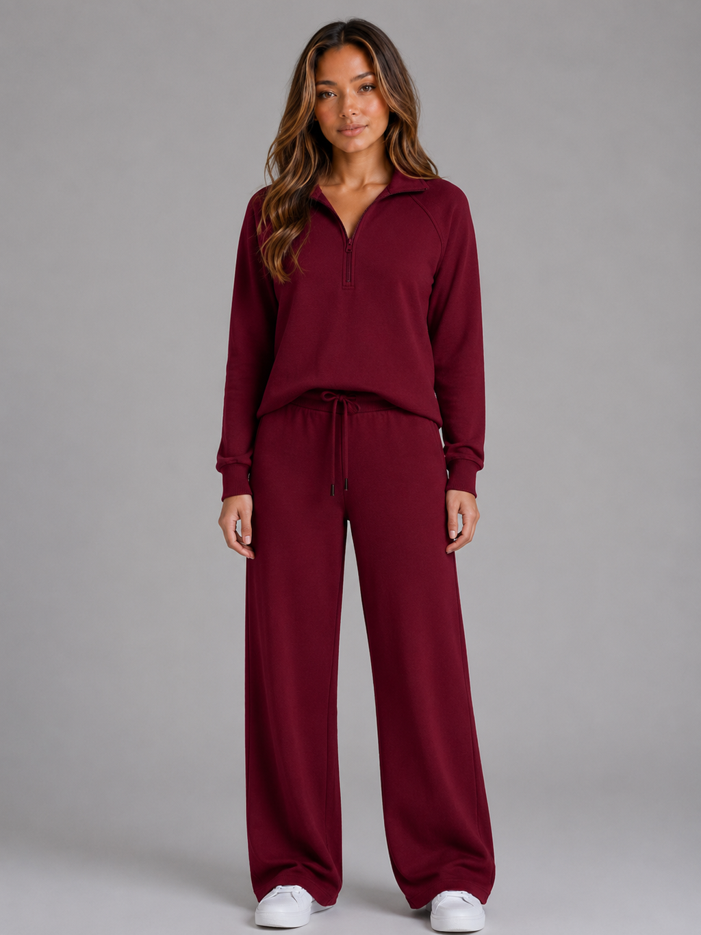 Women's Lounge Set in Burgundy