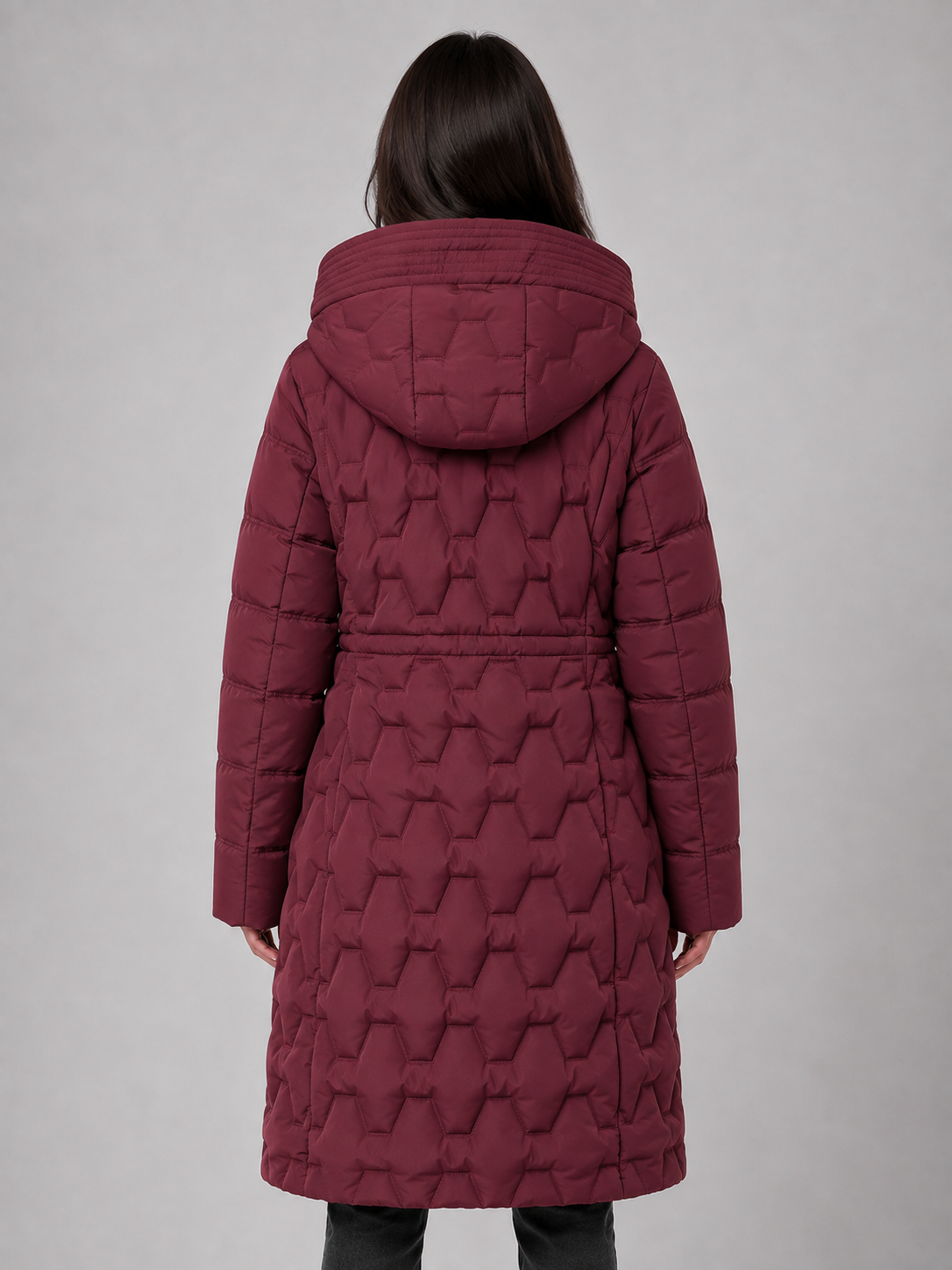 Puffer Jacket in Burgundy