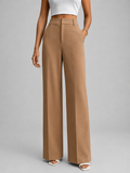 Women's Wide Leg Trousers in Camel