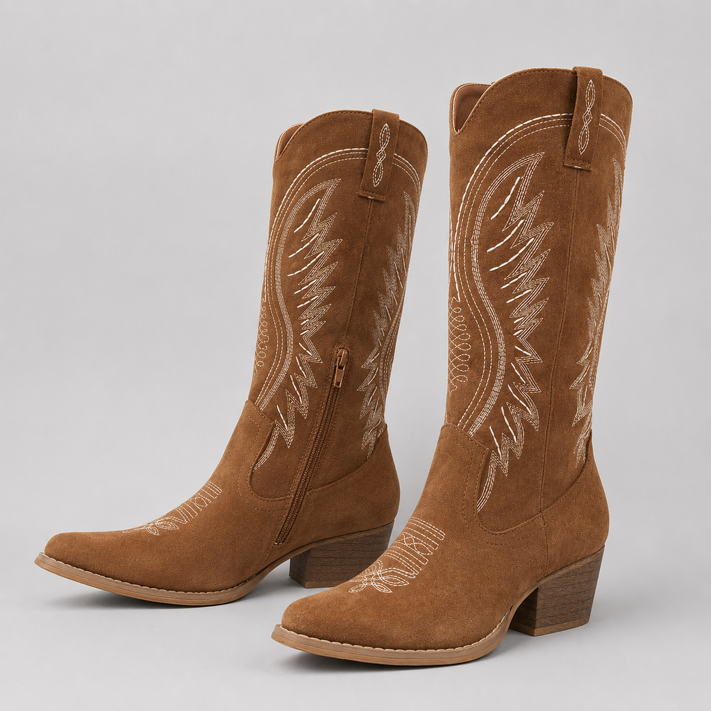 Knee High Boots in Camel