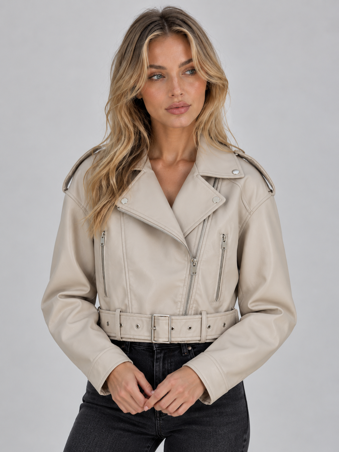 Bomber Jacket in Cream