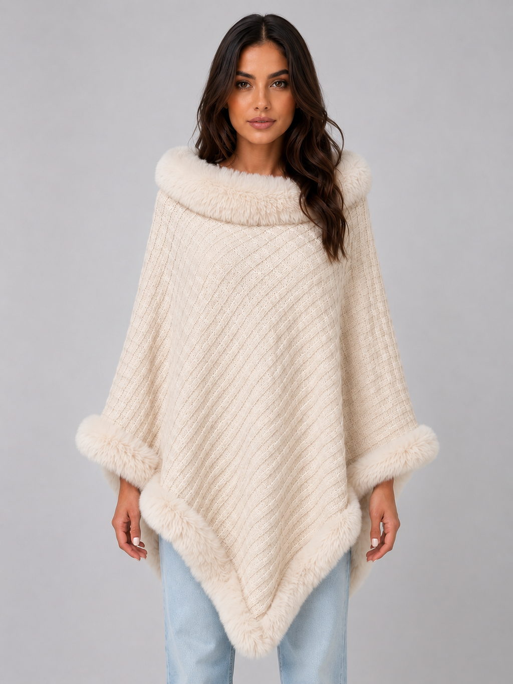 Cape Poncho in Cream