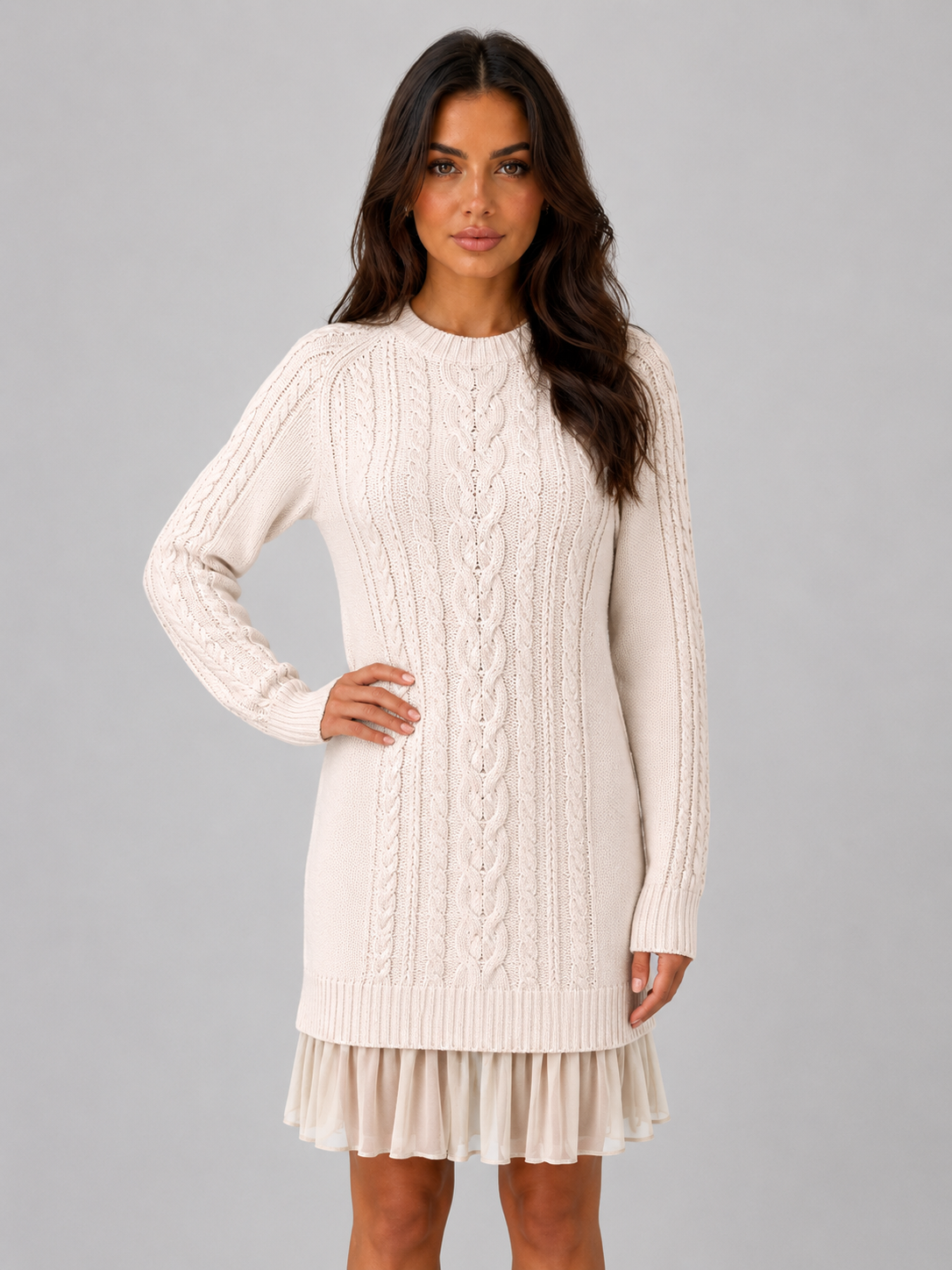 Sweater Dress in Cream