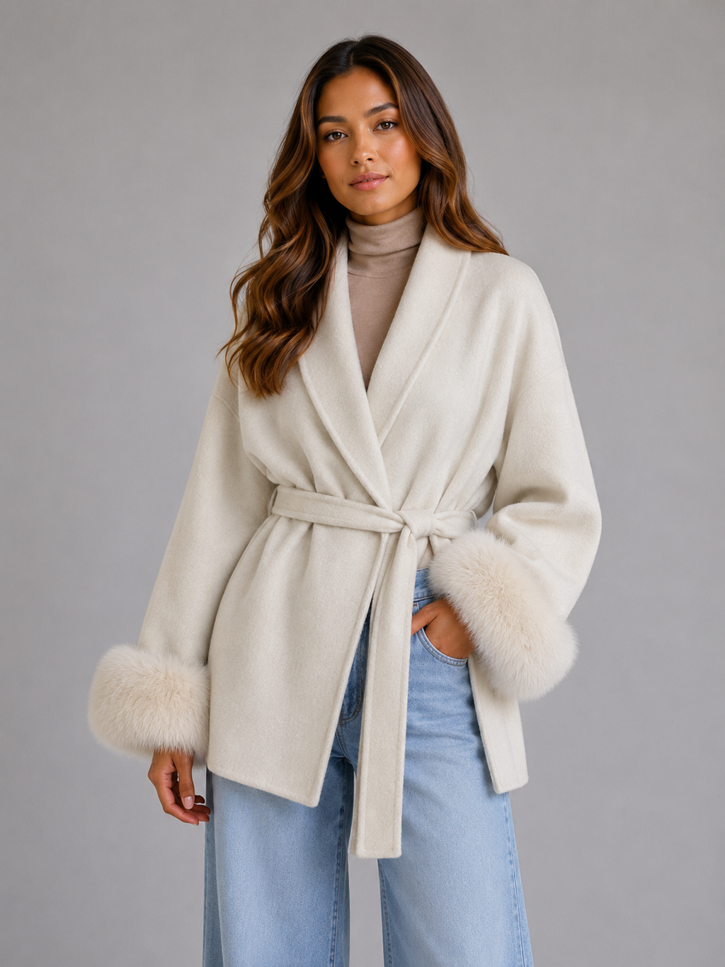 Coat in Cream