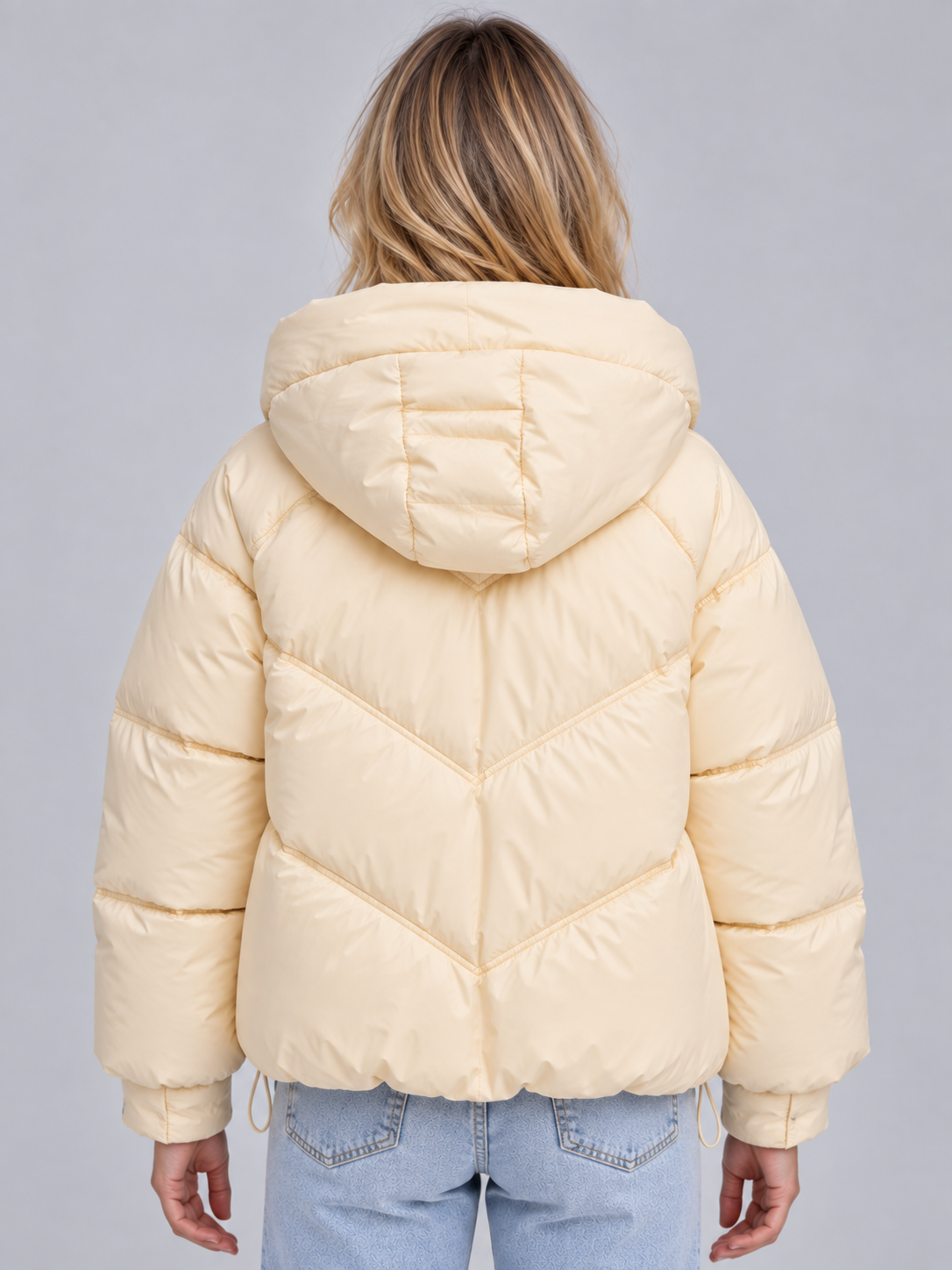 Puffer Jacket in Cream