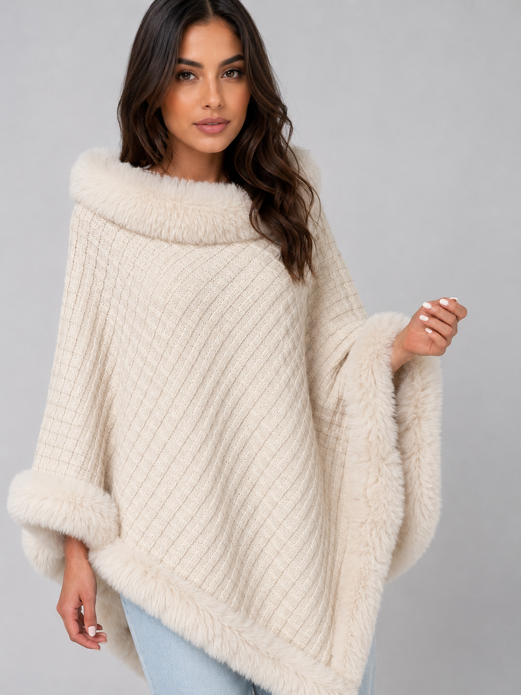 Cape Poncho in Cream