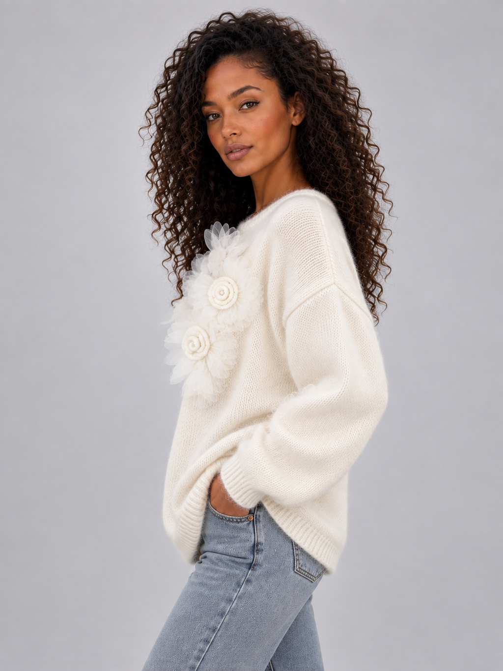 Sweater in Cream