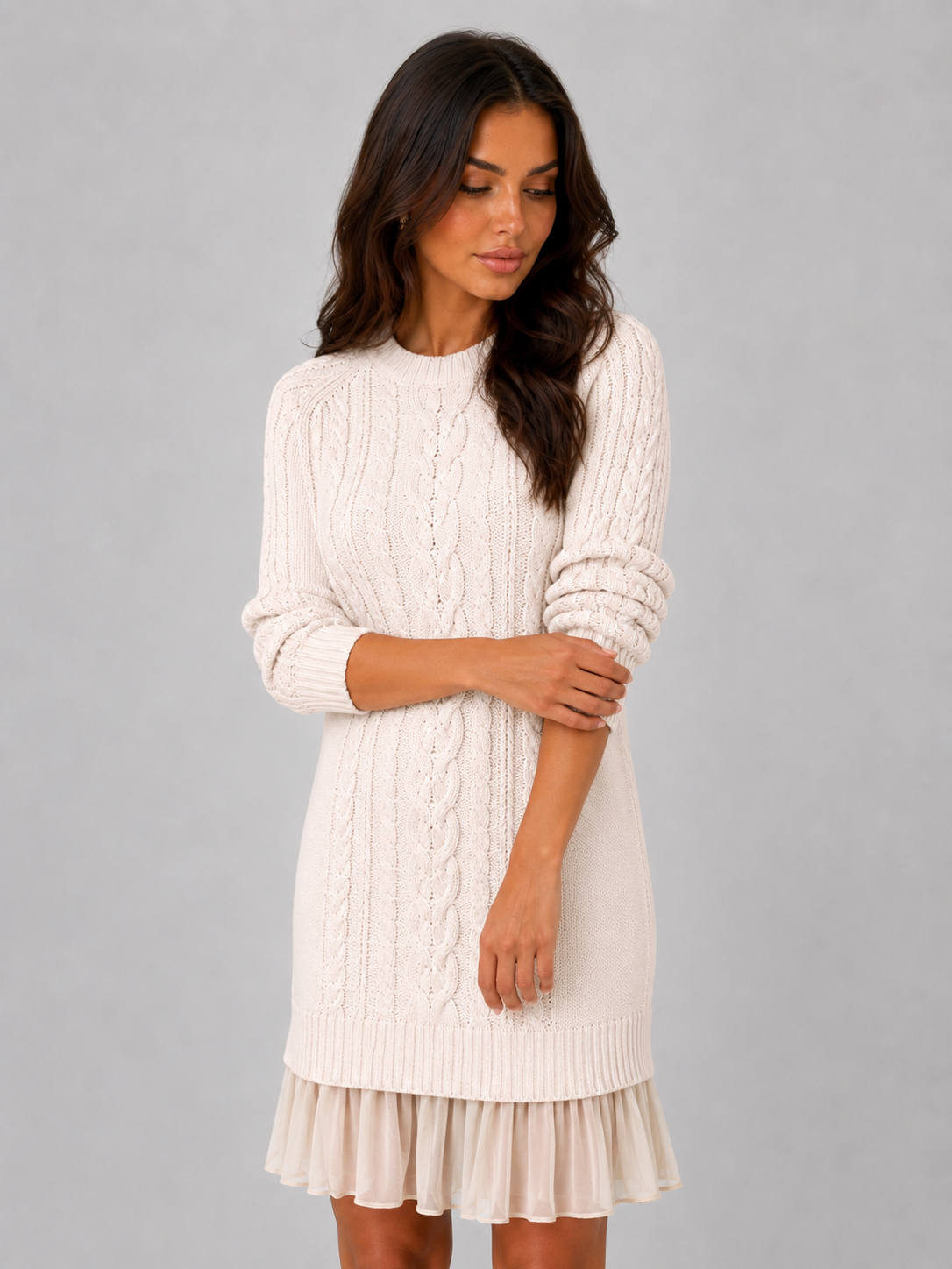 Sweater Dress in Cream
