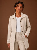Women's Trench Coat - Mid-Length Button Front Jacket | Nero & Luya