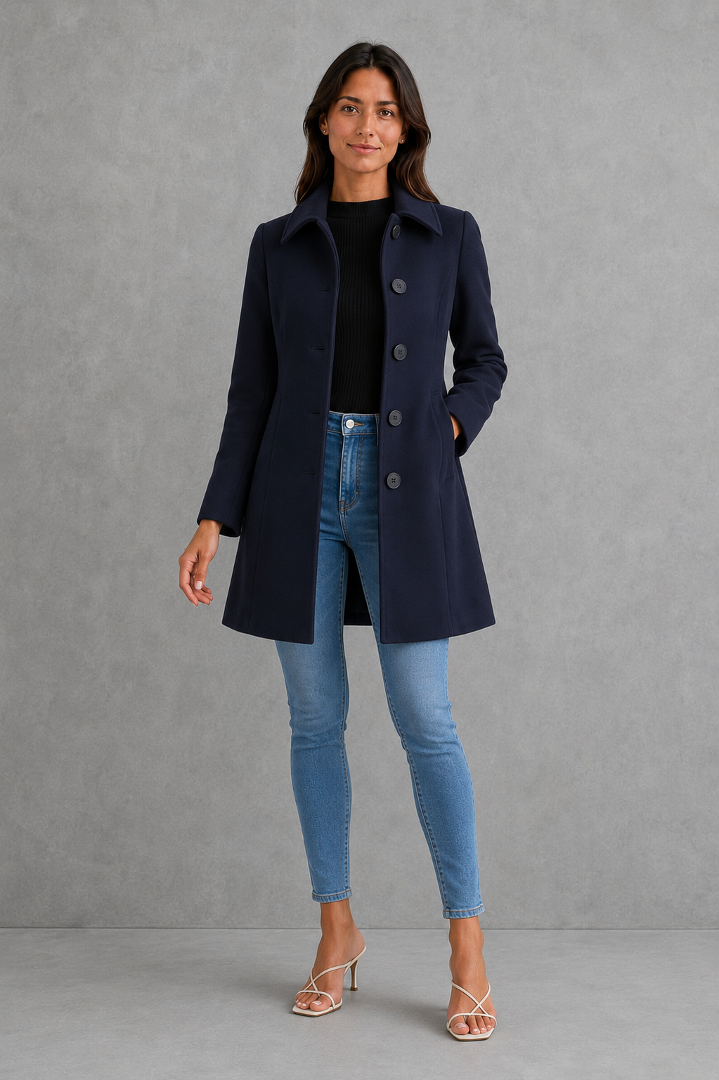 Coat in Dark Blue