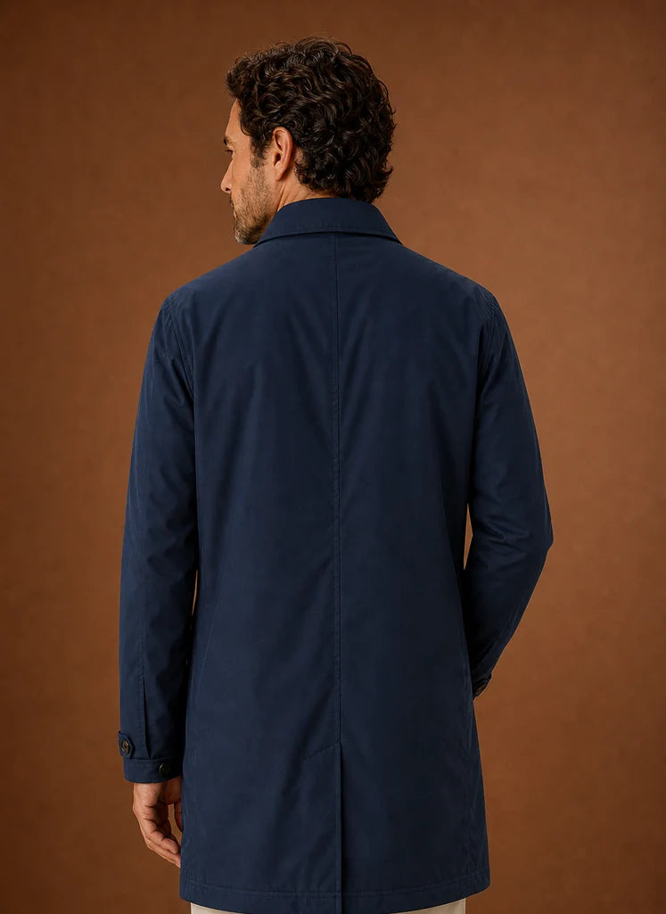 Men's Classic Trench Coat Lightweight Water-Resistant Jacket | Nero & Luya