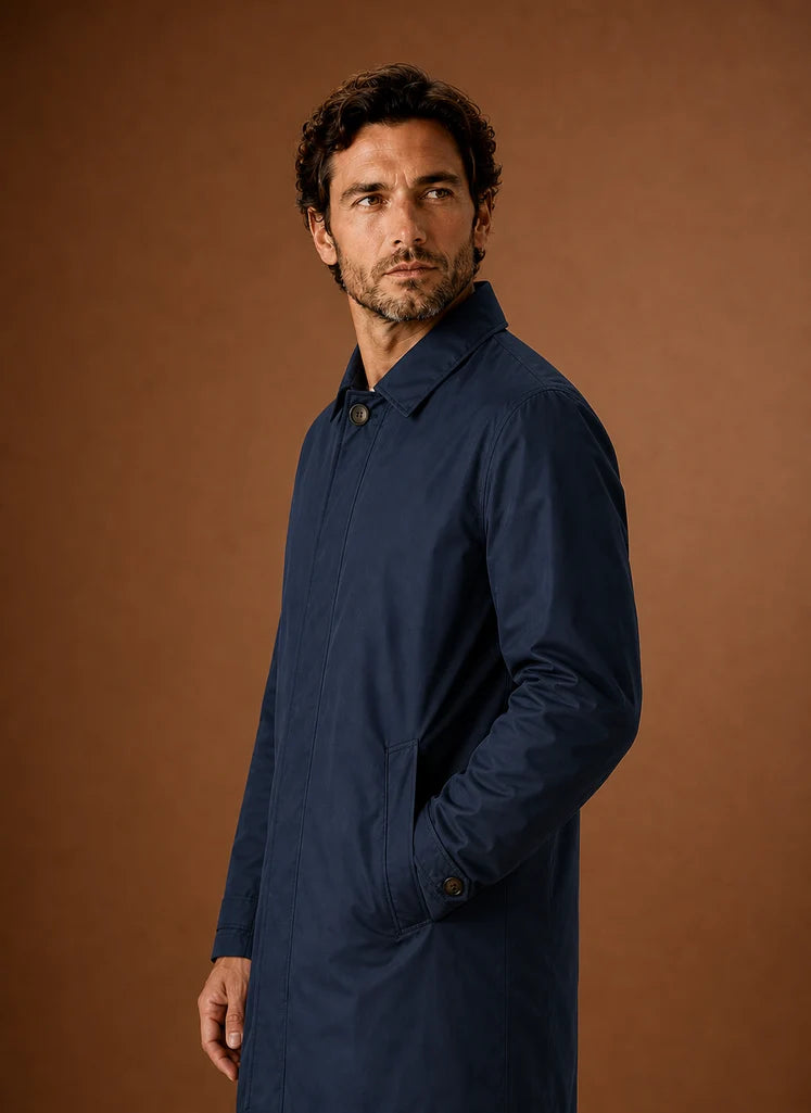 Men's Classic Trench Coat Lightweight Water-Resistant Jacket | Nero & Luya
