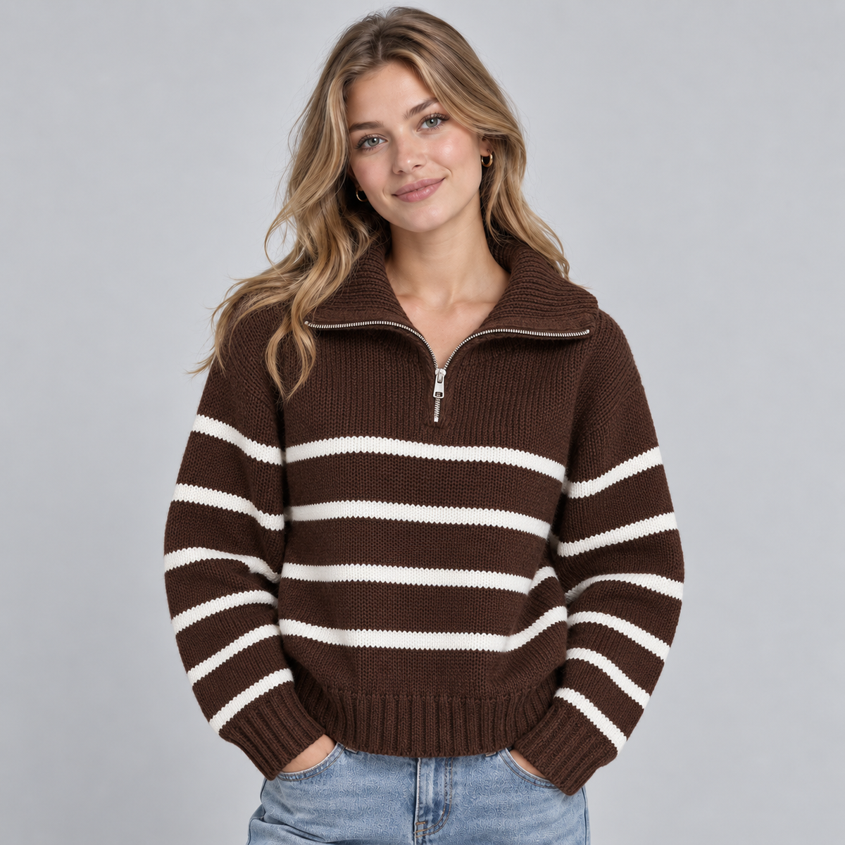 Sweater in Dark Brown