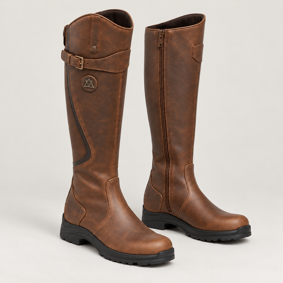 Knee-High Boots in Dark Brown