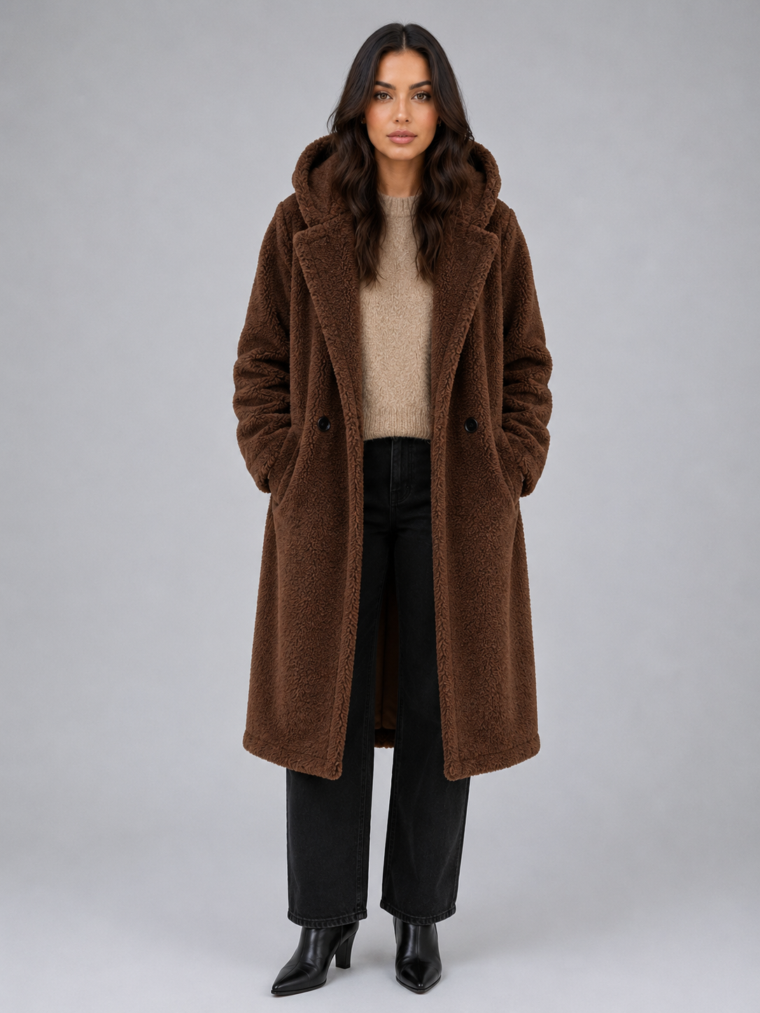 Coat in Dark Brown