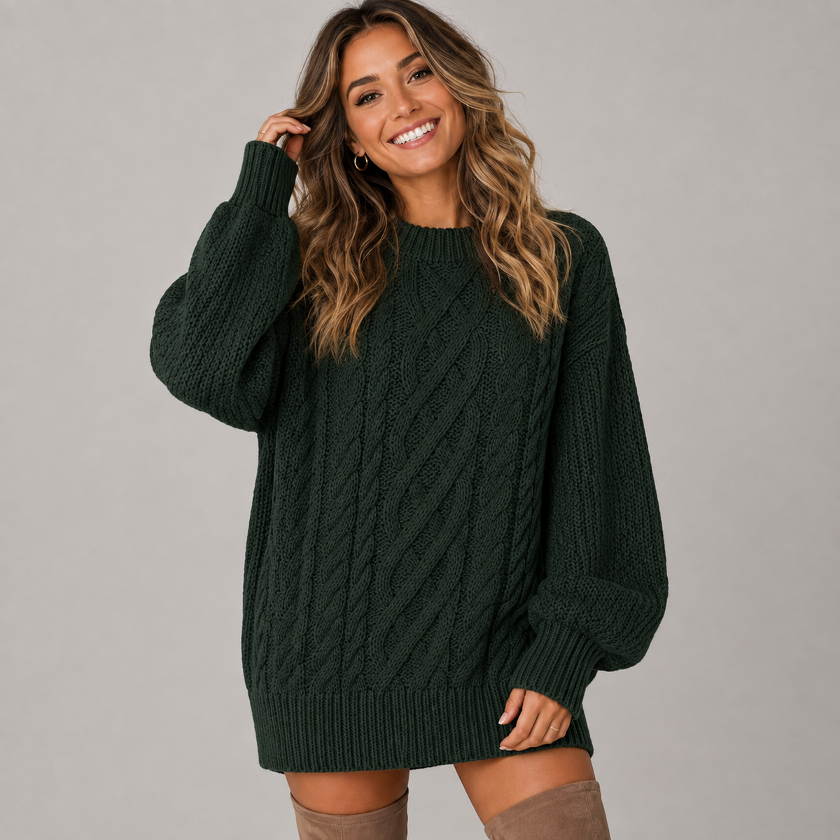 Dress in Dark Green