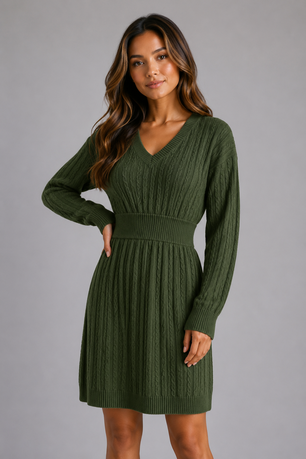 Dress in Dark Green