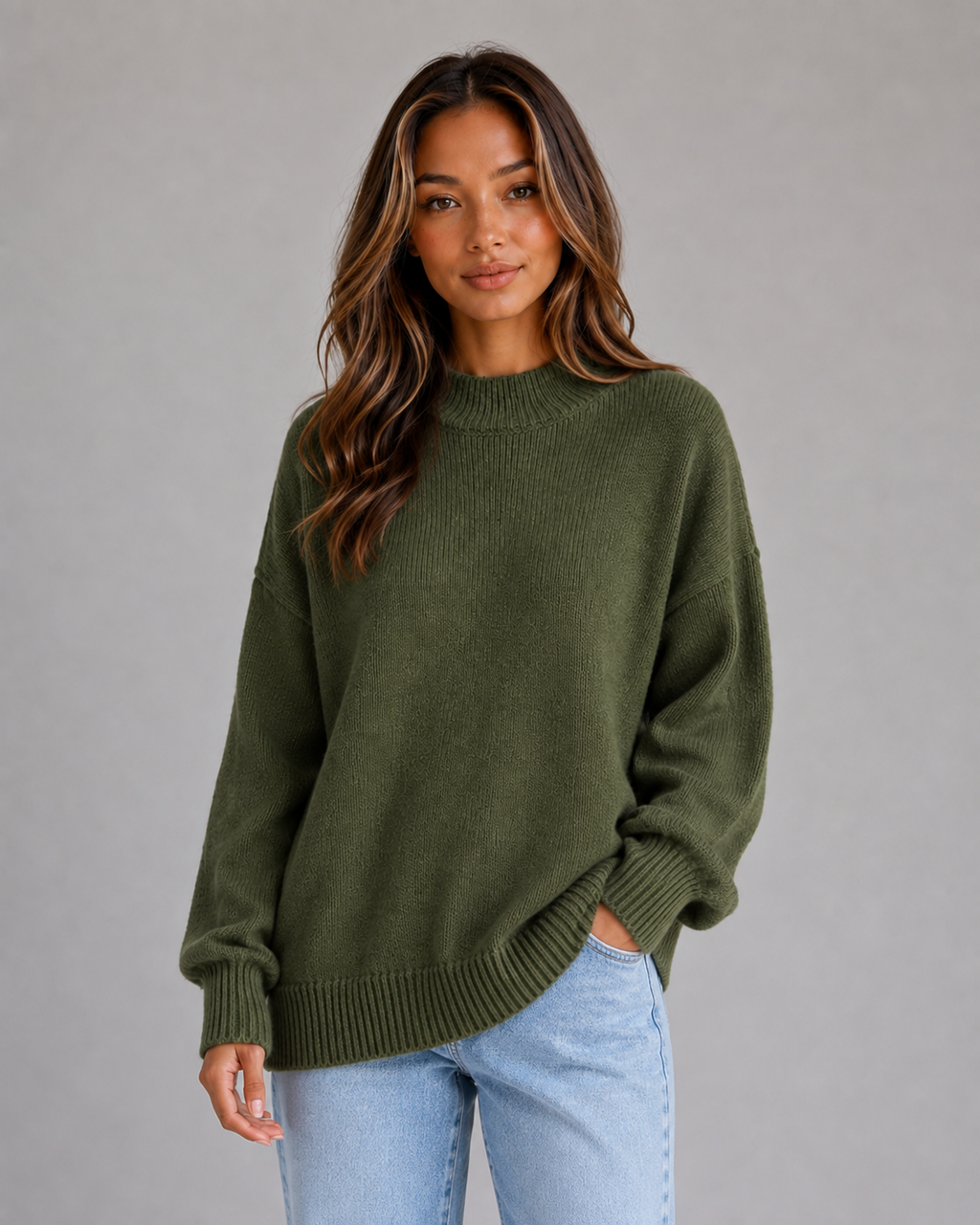 Sweater in Dark Green