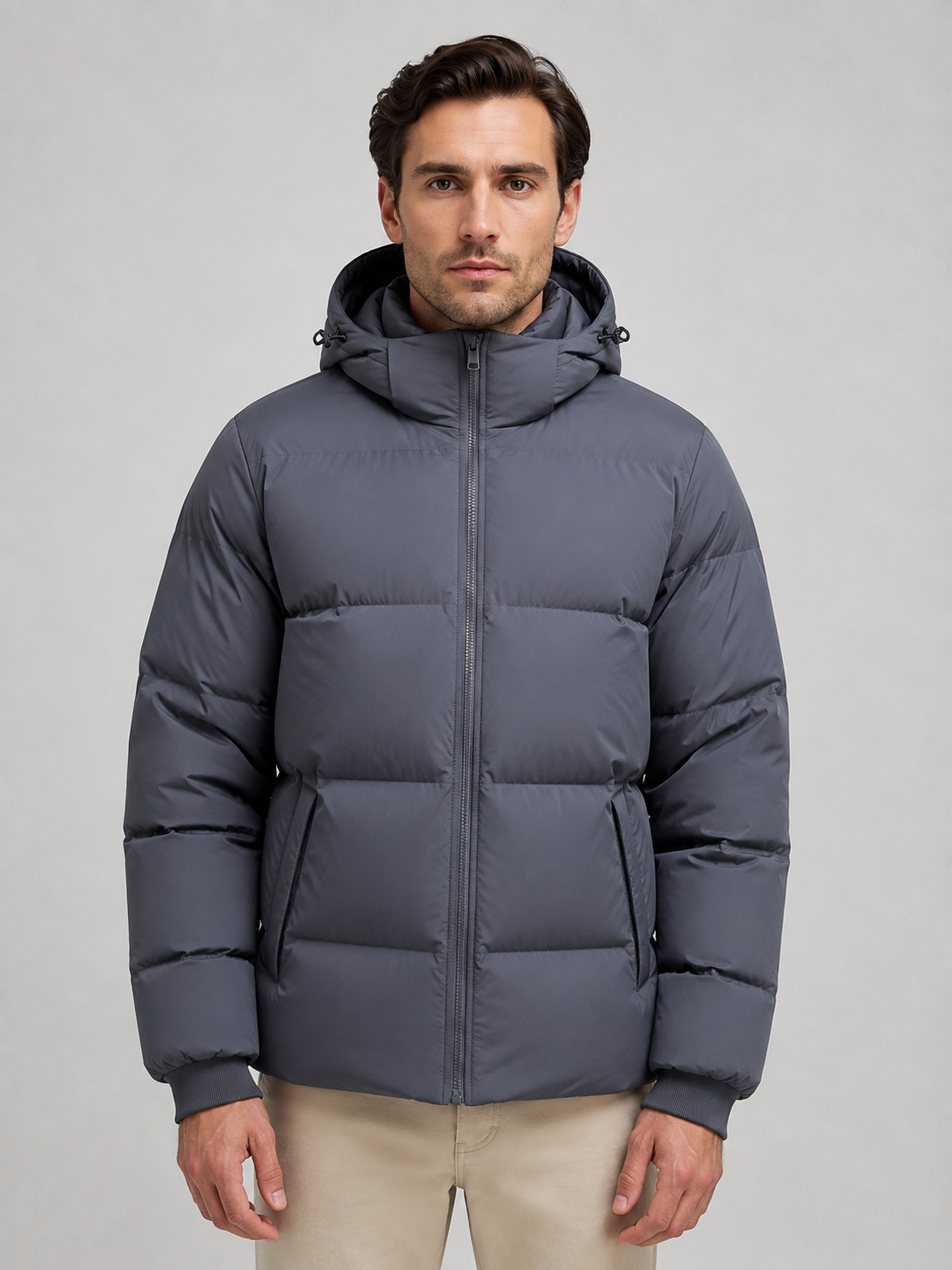 Puffer Jacket in Dark Grey