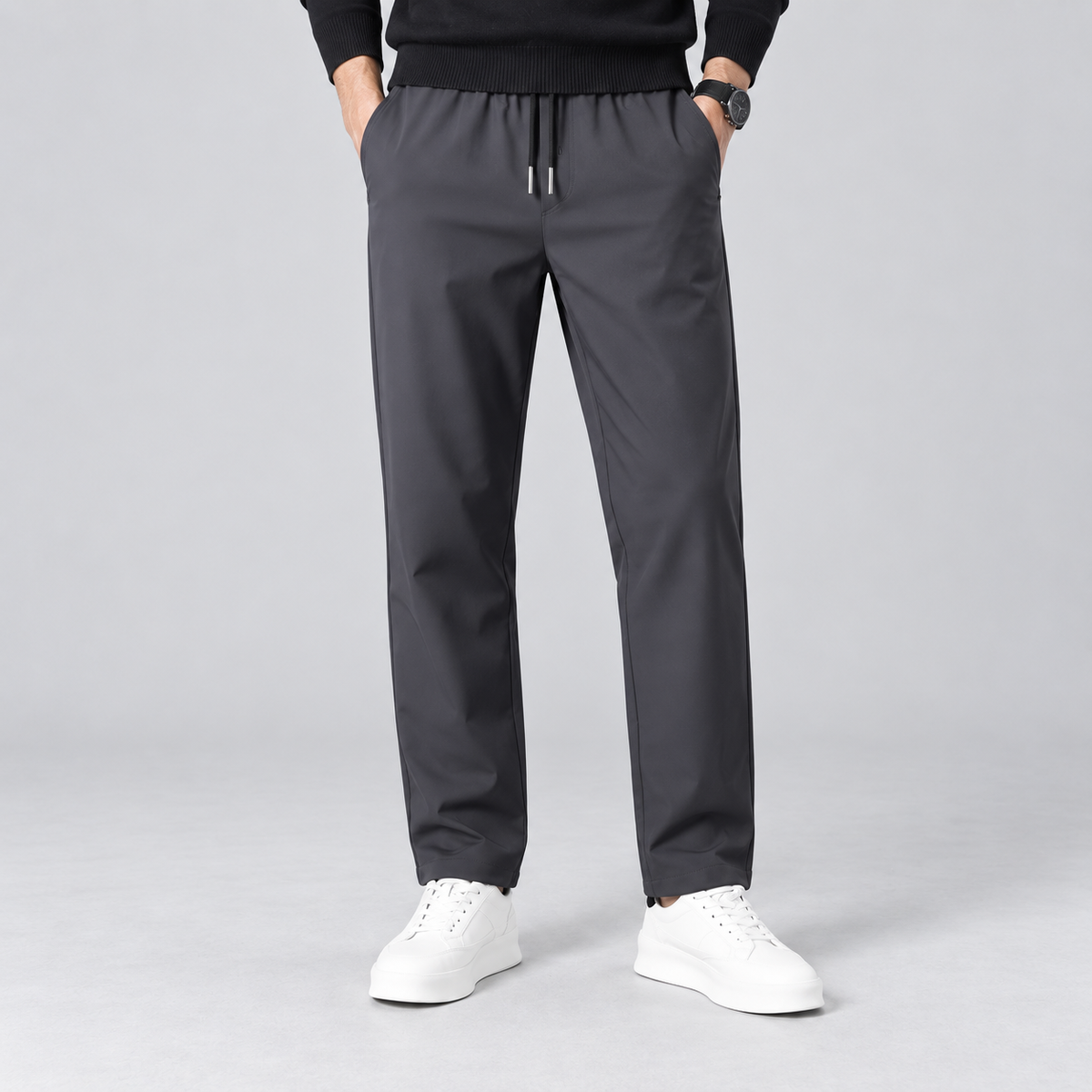 Pants in Dark Grey