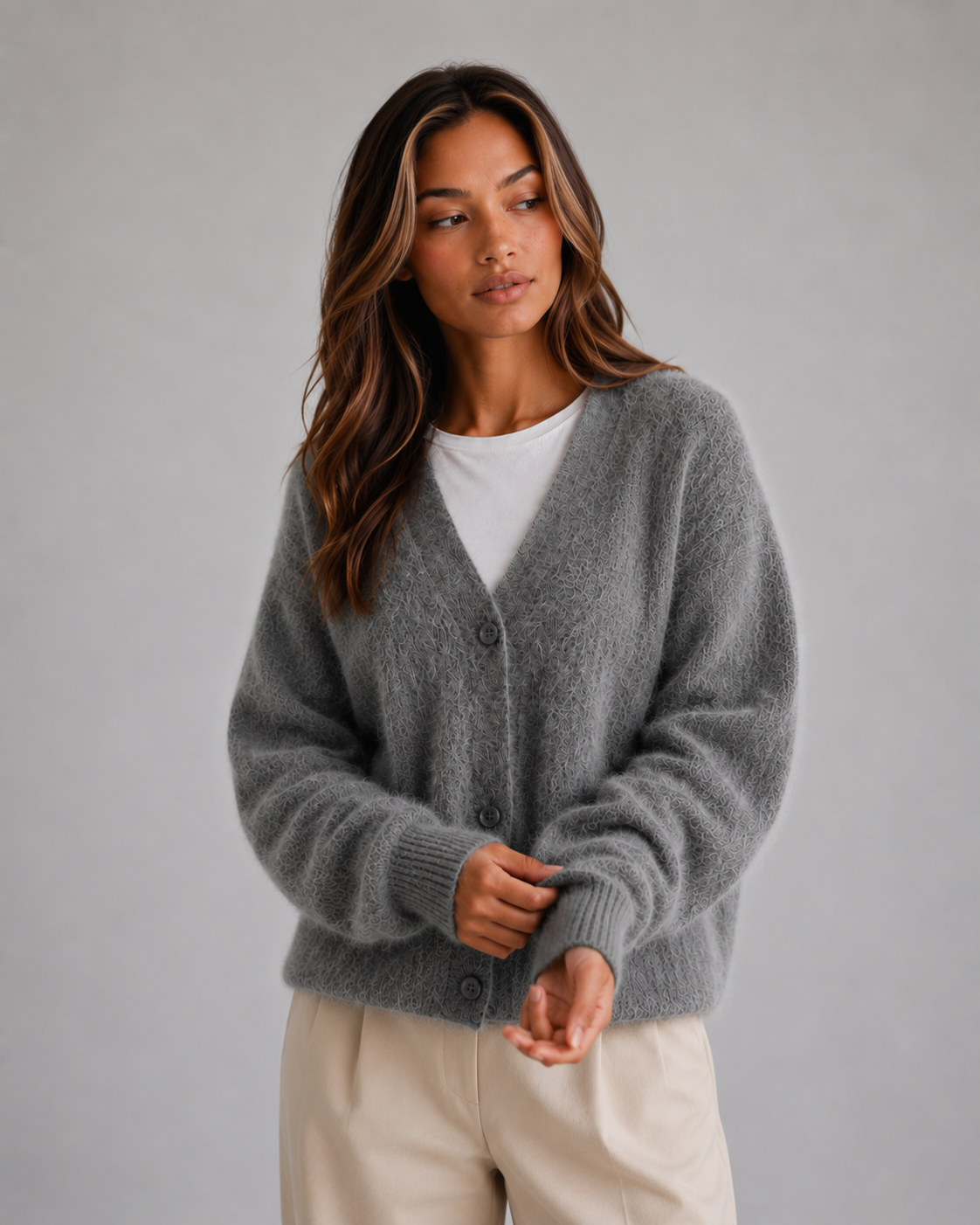 Cardigan in Dark Grey