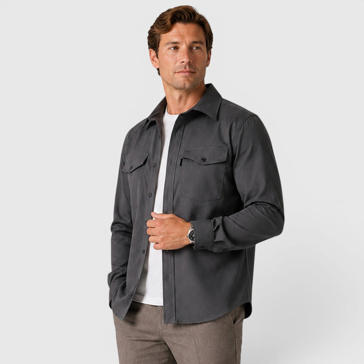 Overshirt in Dark Grey