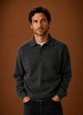 Men’s Long Sleeve Knit Polo Sweater | Nero & Luya