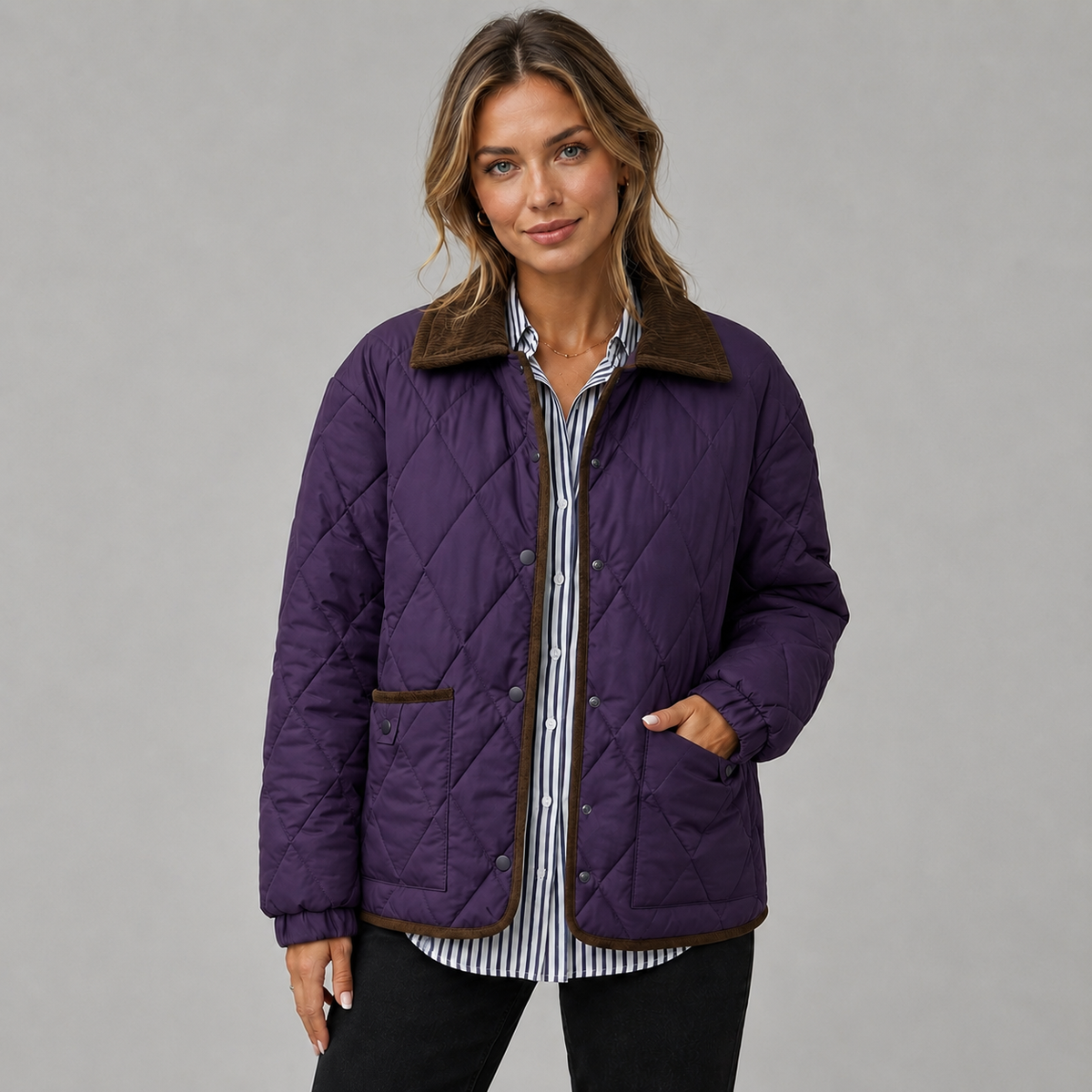 Jacket in Dark Purple