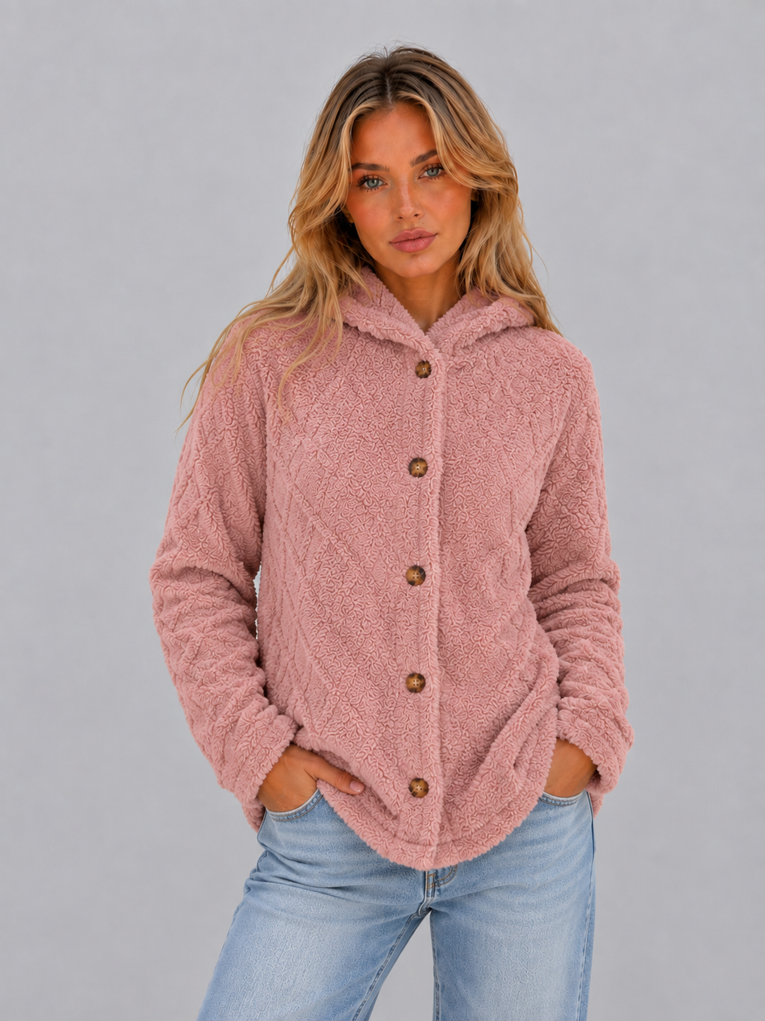 Cardigan in Dusty Rose