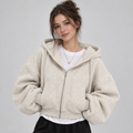 Hoodie in Flower Gray