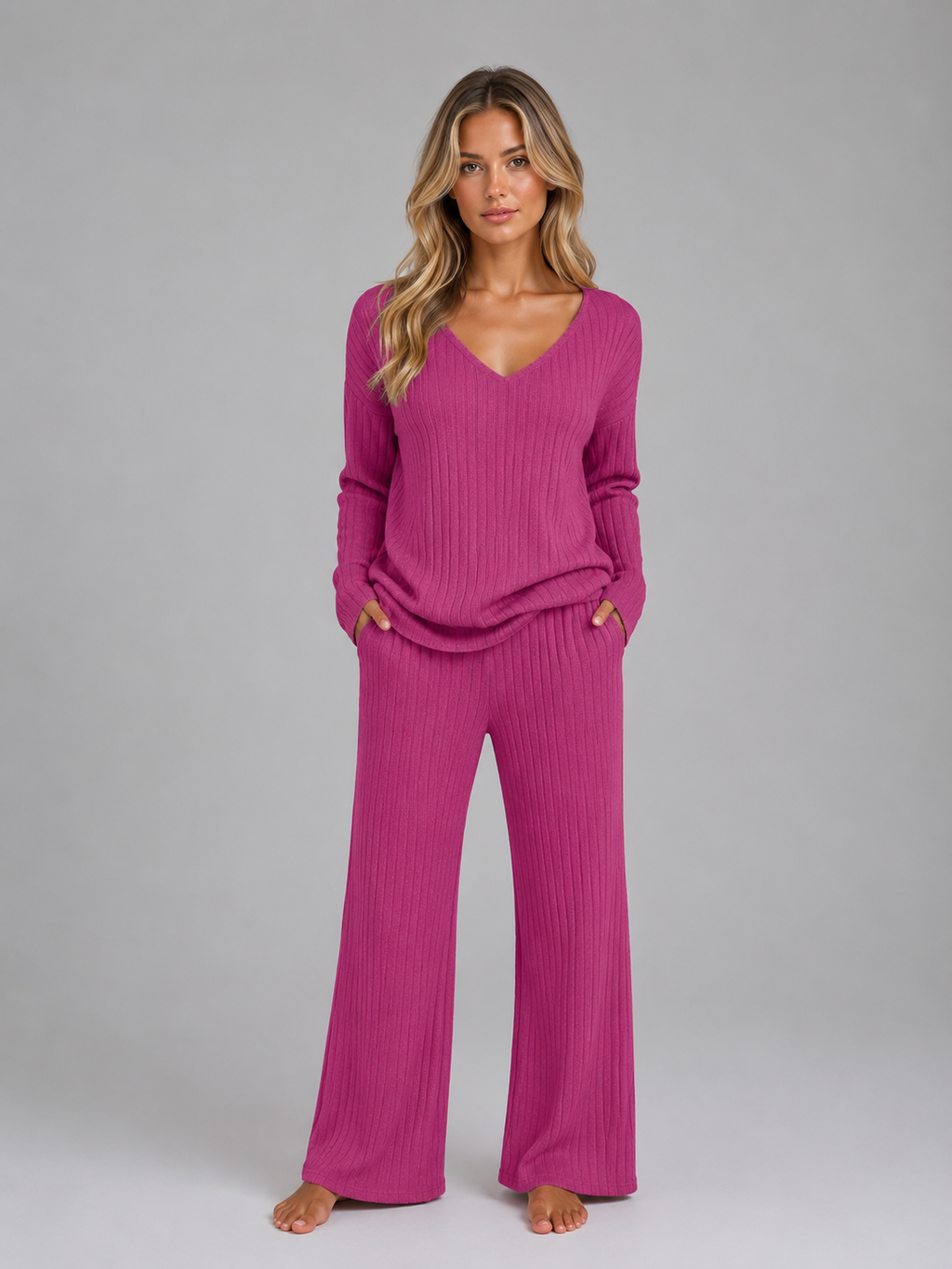 Women's Lounge Set in Fuchsia